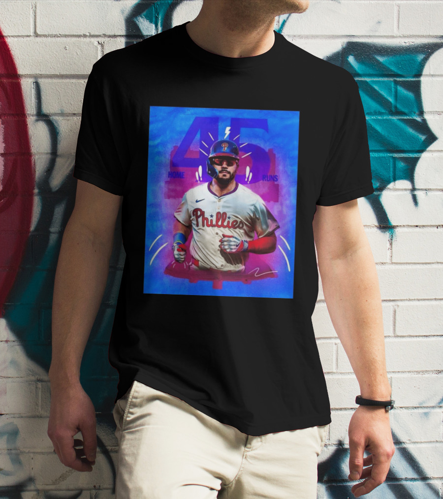 Kyle Schwarber 45 Home Runs Phillies MLB Leaderboard Season T-Shirt