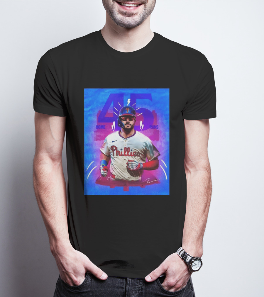 Kyle Schwarber 45 Home Runs Phillies MLB Leaderboard Season T-Shirt
