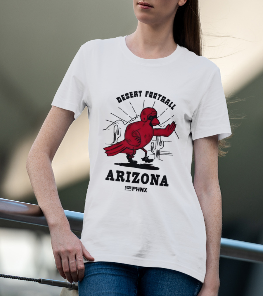 Arizona Desert Football PHNX Bird Cactus Sports T-Shirt