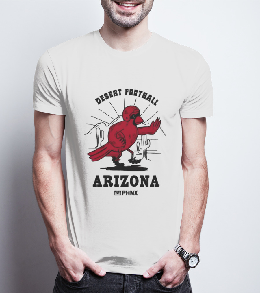 Arizona Desert Football PHNX Bird Cactus Sports T-Shirt