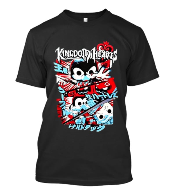 Kingdom Hearts Mickey Mouse Goofy Donald Duck Manga T-Shirt