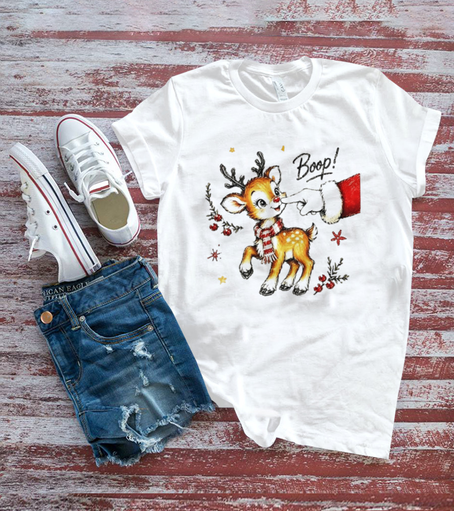 Boop Reindeer Santa Claus Hand Christmas Festive Holiday Magic T-Shirt