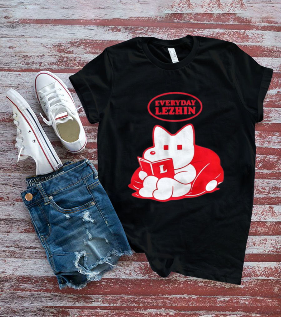 Everyday Lezhin Reading Webtoon Relaxing Cartoon Character With Book T-Shirt