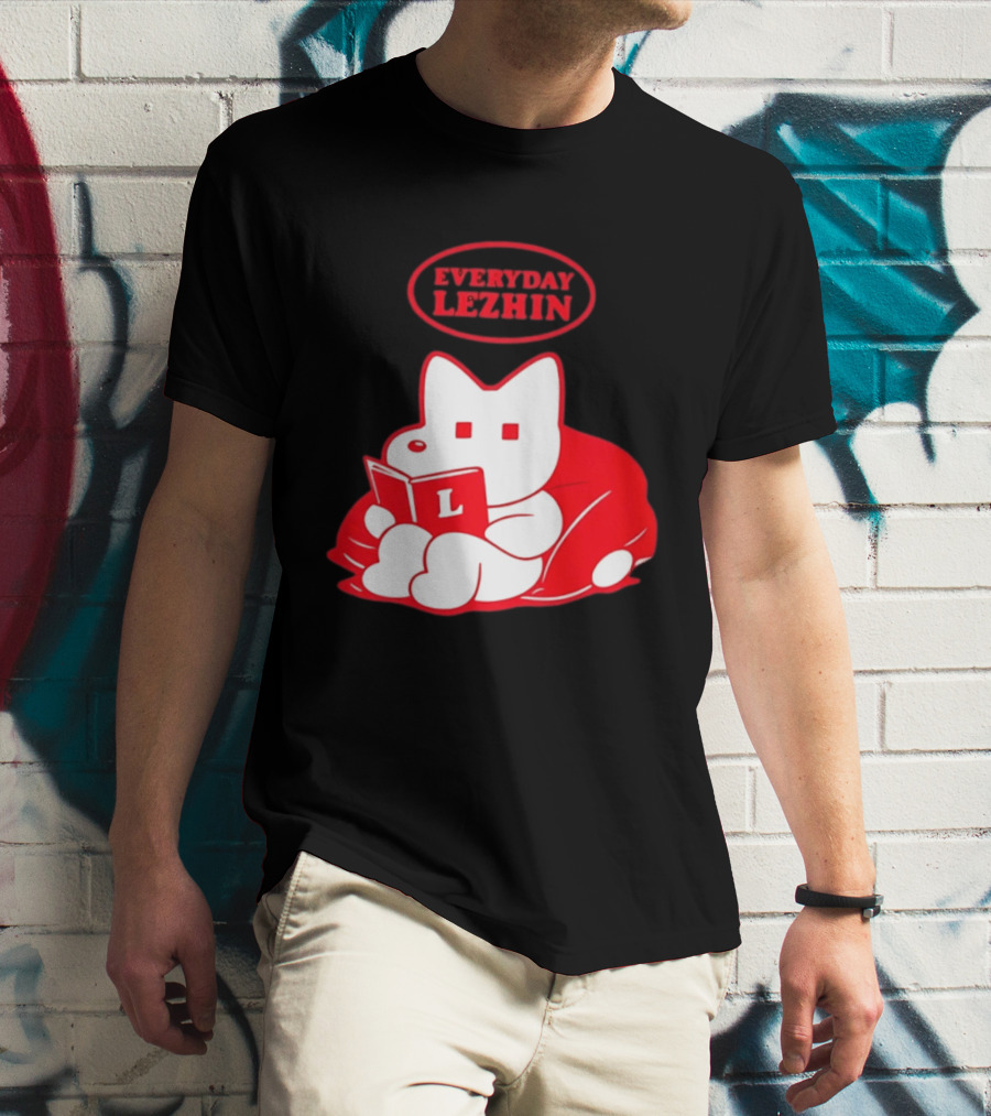 Everyday Lezhin Reading Webtoon Relaxing Cartoon Character With Book T-Shirt