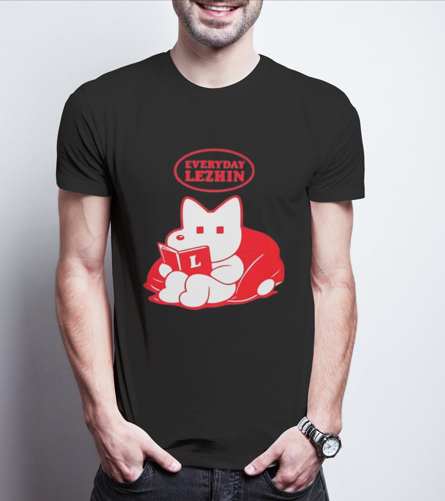 Everyday Lezhin Reading Webtoon Relaxing Cartoon Character With Book T-Shirt