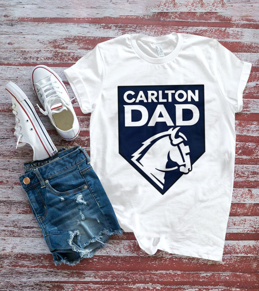 Carlton Dad AFL Father Football Club Horse T-Shirt