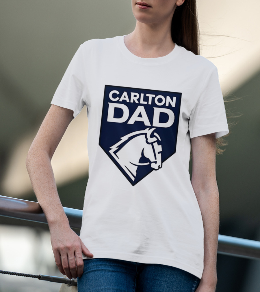 Carlton Dad AFL Father Football Club Horse T-Shirt