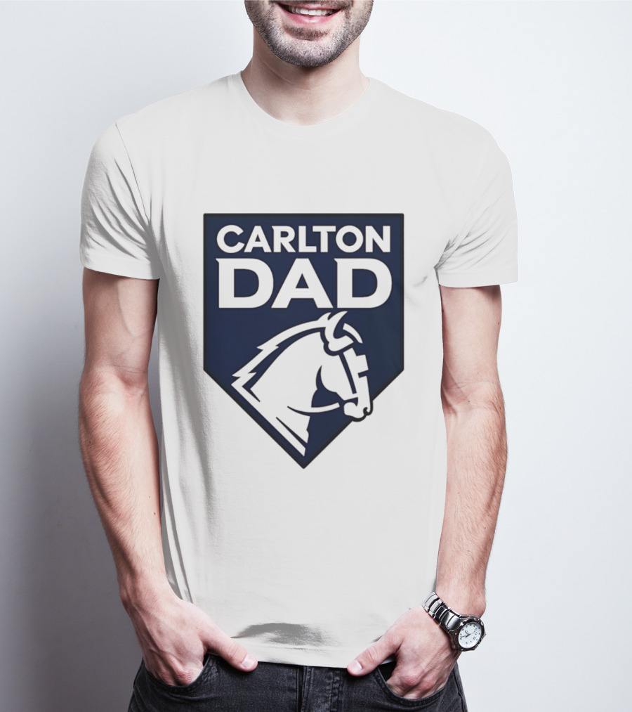 Carlton Dad AFL Father Football Club Horse T-Shirt