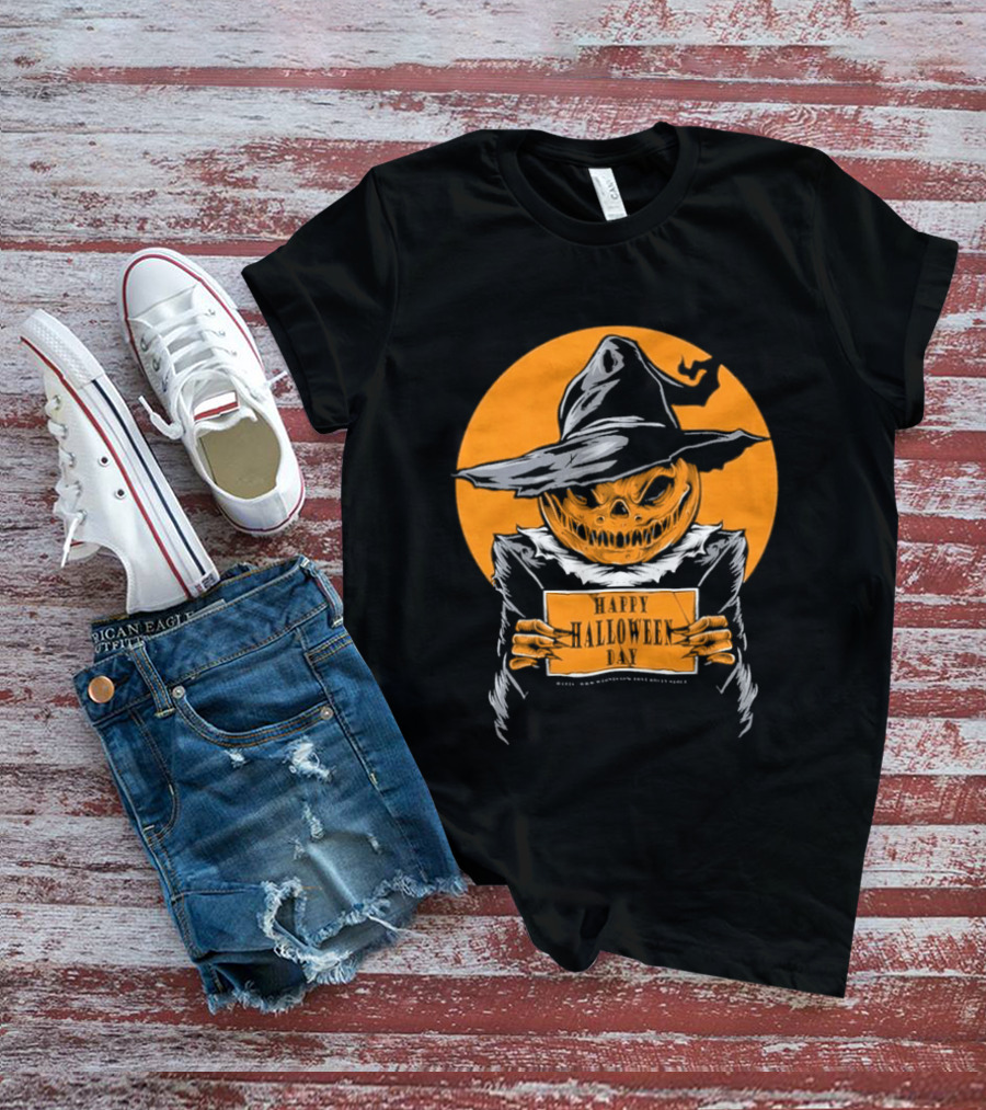 Halloween Pumpkin Witch Vintage Horror Comic Book T-Shirt