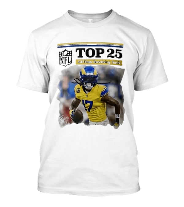 NFL Top 25 All Time Receiving Yards 17 T-Shirt