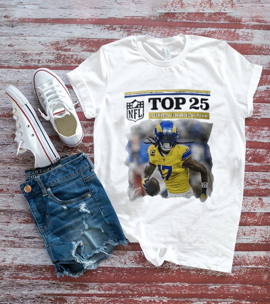 NFL Top 25 All Time Receiving Yards 17 T-Shirt