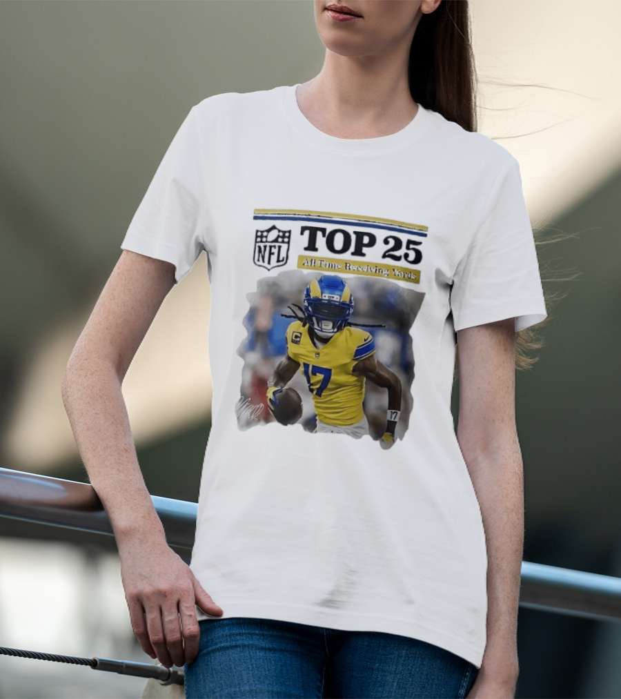 NFL Top 25 All Time Receiving Yards 17 T-Shirt