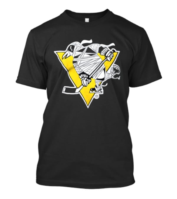 Pittsburgh Penguins Mummy Wrapped Hockey Stick Halloween 26 T-Shirt