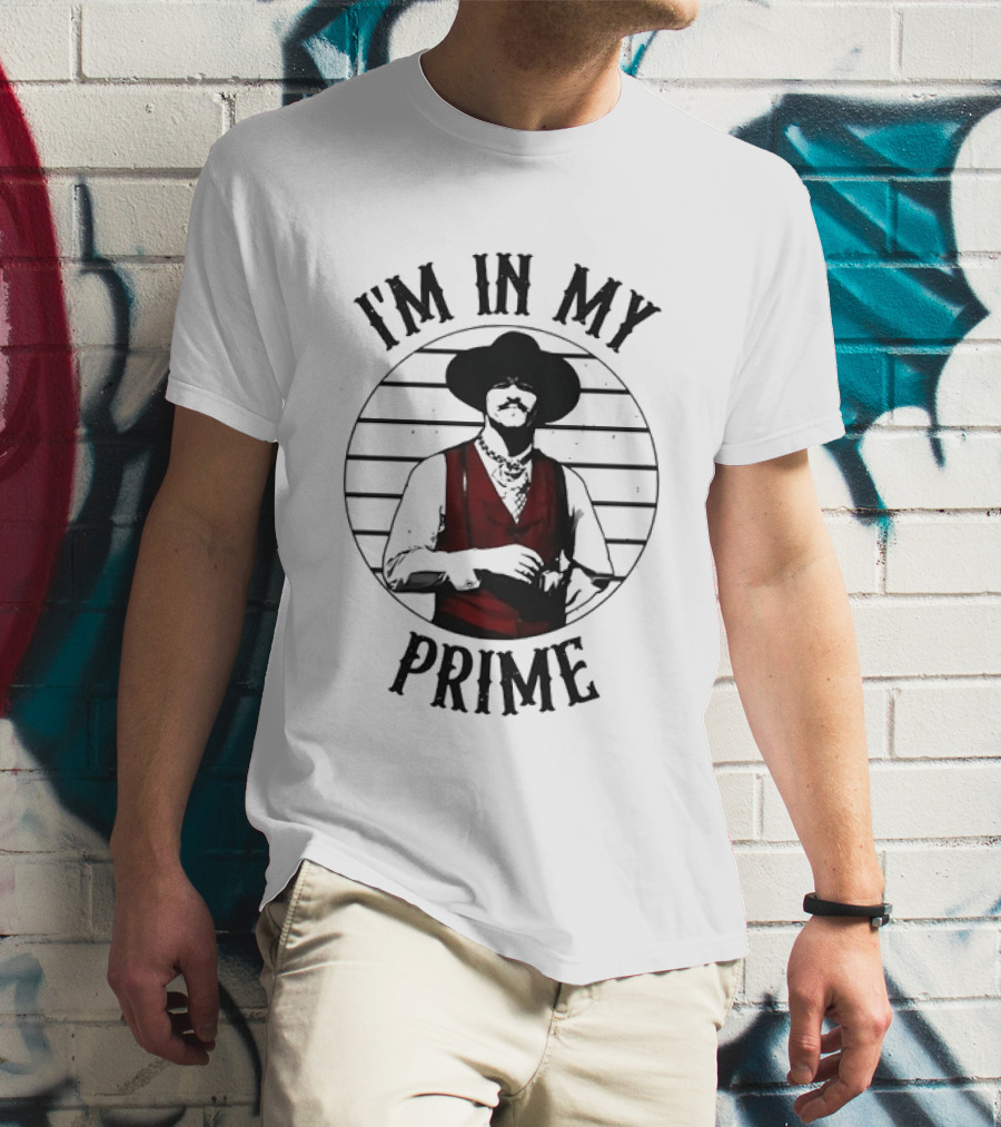 I'm In My Prime Cowboy Theme Red Vest Hat T-Shirt