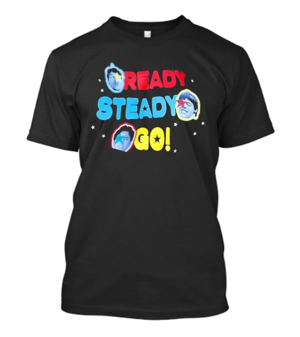 Ready Steady Go Friends Pop Music Colorful Star Portraits T-Shirt