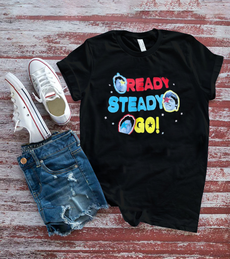 Ready Steady Go Friends Pop Music Colorful Star Portraits T-Shirt