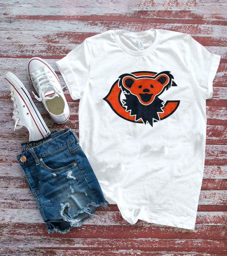 Chicago Bears Grateful Dead Dancing Bear T-Shirt