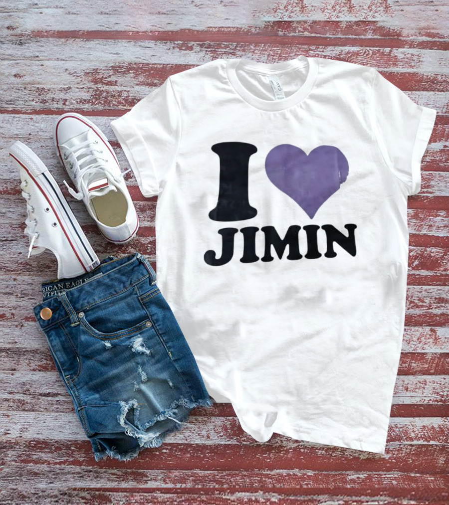 I Love Jimin Heart K Pop BTS Fan Merchandise T-Shirt