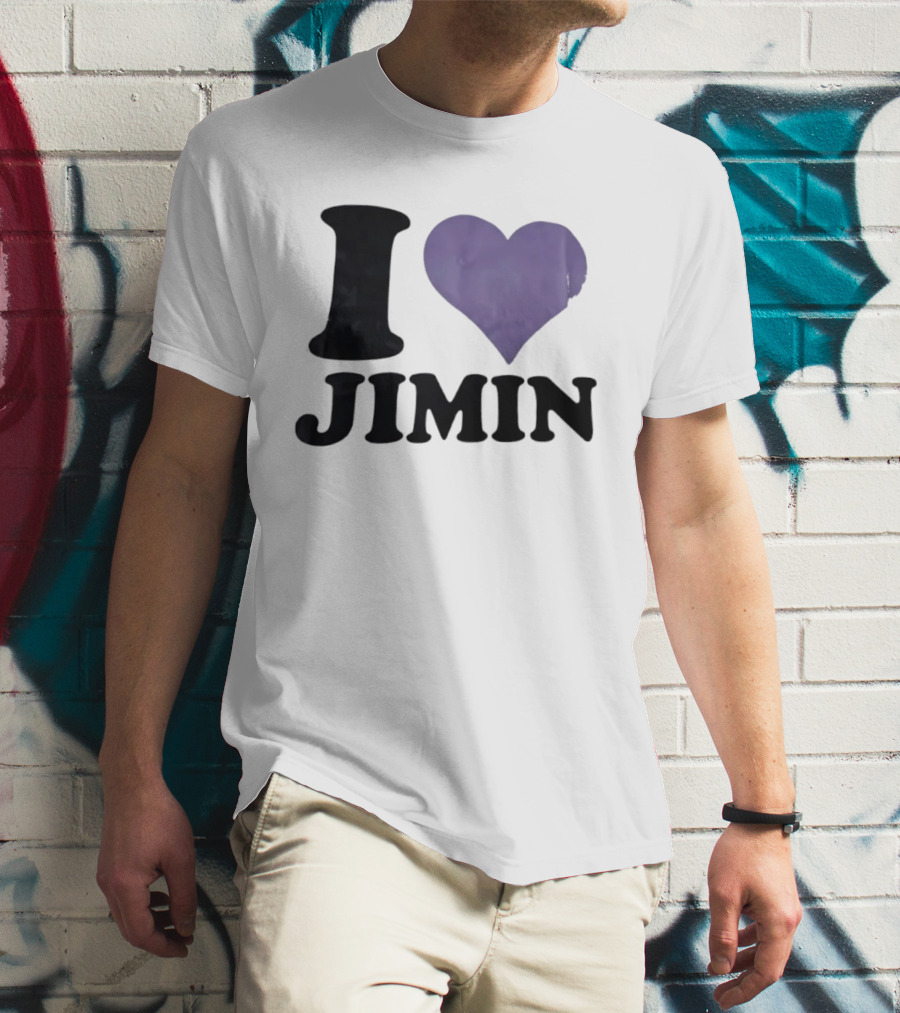 I Love Jimin Heart K Pop BTS Fan Merchandise T-Shirt