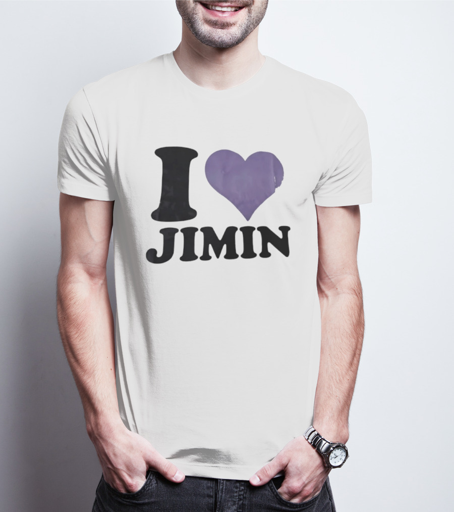 I Love Jimin Heart K Pop BTS Fan Merchandise T-Shirt
