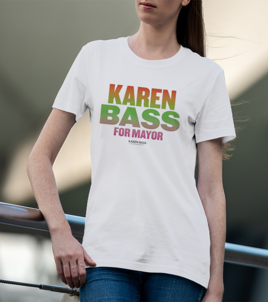 Karen Bass For Mayor LA Politics Election Gradient T-Shirt
