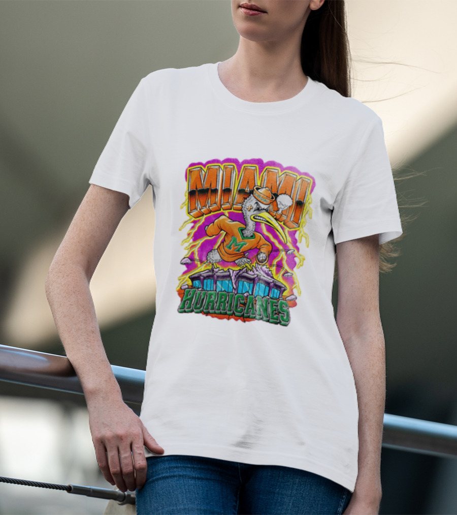 Miami Hurricanes Vintage Style Go Canes U Throwback T-Shirt