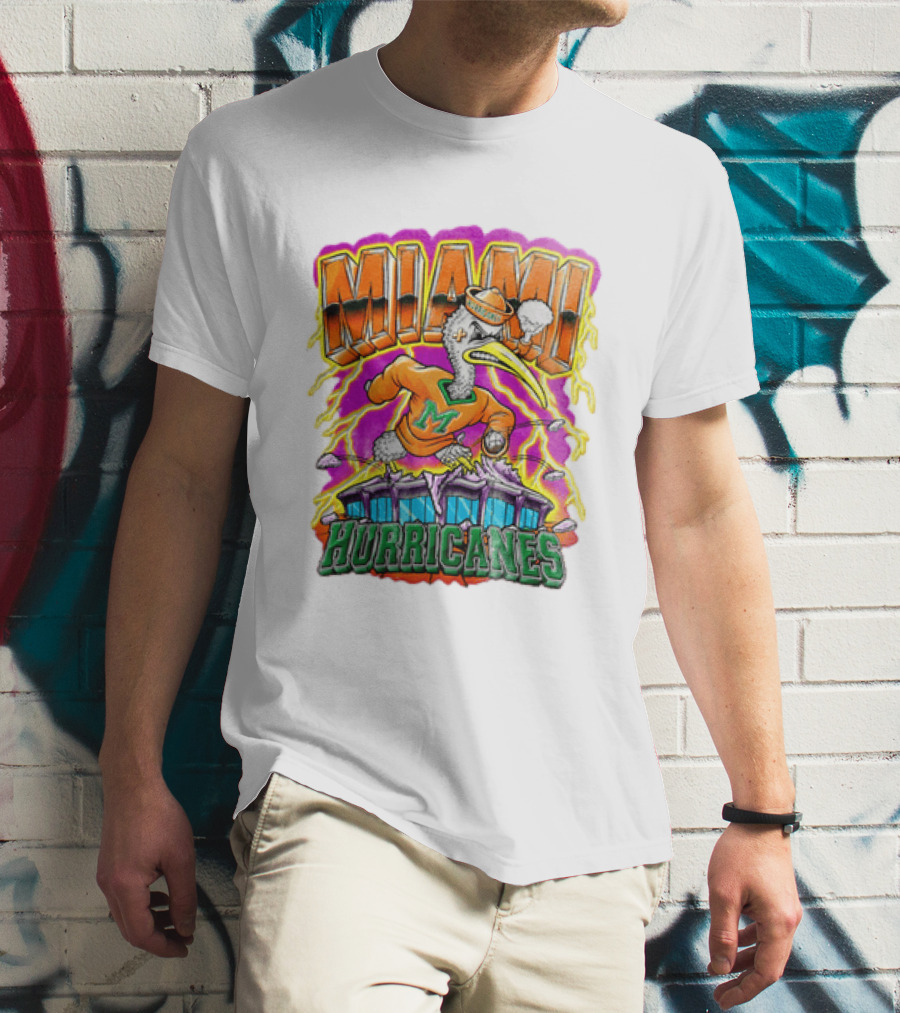Miami Hurricanes Vintage Style Go Canes U Throwback T-Shirt