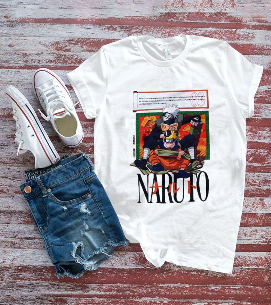Naruto Kakashi 72 Series Manga Cover Style Anime T-Shirt