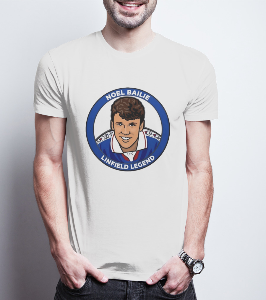 Noel Bailie Linfield Legend LFC Irish Football T-Shirt
