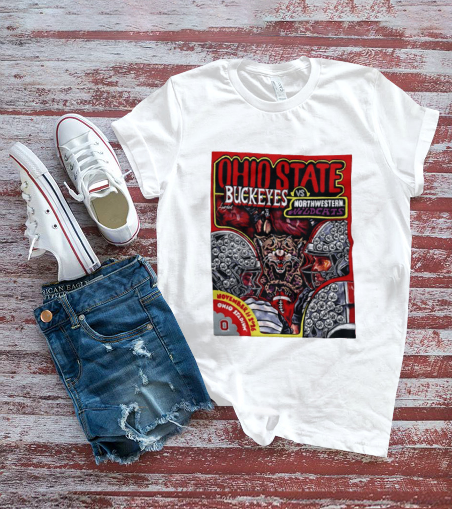 Ohio State Buckeyes Vs Northwestern Wildcats 2026 November Rivalry Ohio Stadium T-Shirt