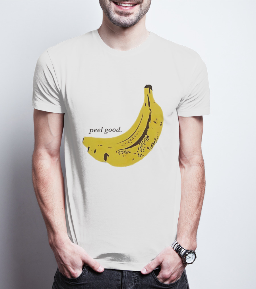 Peel Good Banana Fruit Minimalist Yellow T-Shirt