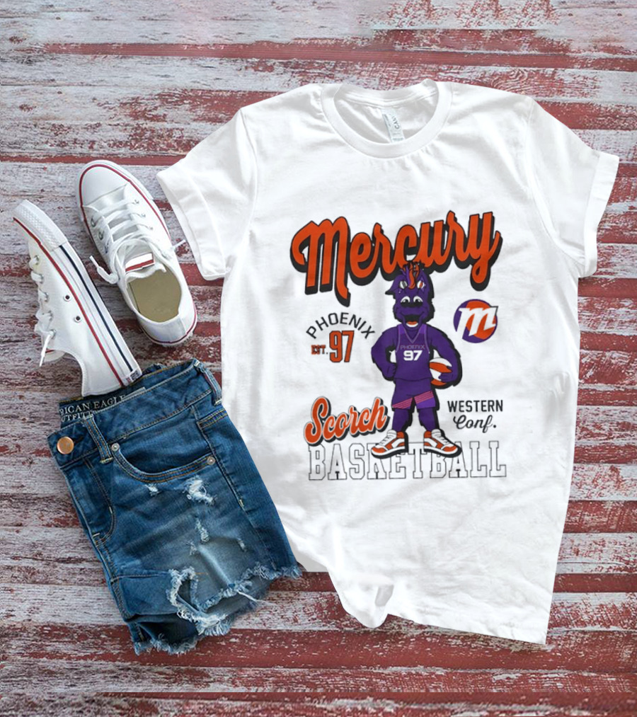 Mercury Phoenix 97 Scorch Western Conf Basketball T-Shirt