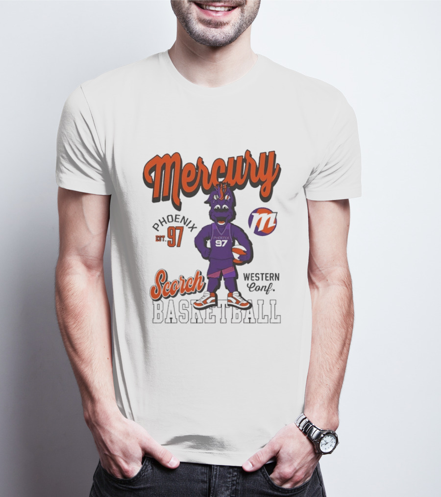 Mercury Phoenix 97 Scorch Western Conf Basketball T-Shirt