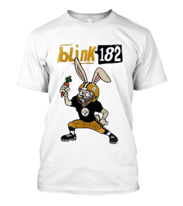 Blink 182 Pittsburgh Steelers Rabbit Football T-Shirt