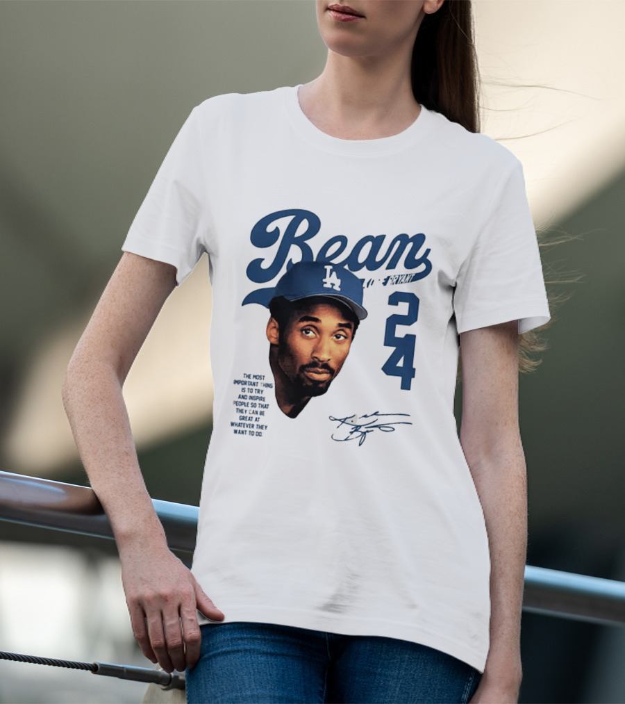 Puka Nacua Wears Bean Kobe Bryant Dodgers 24 T-Shirt