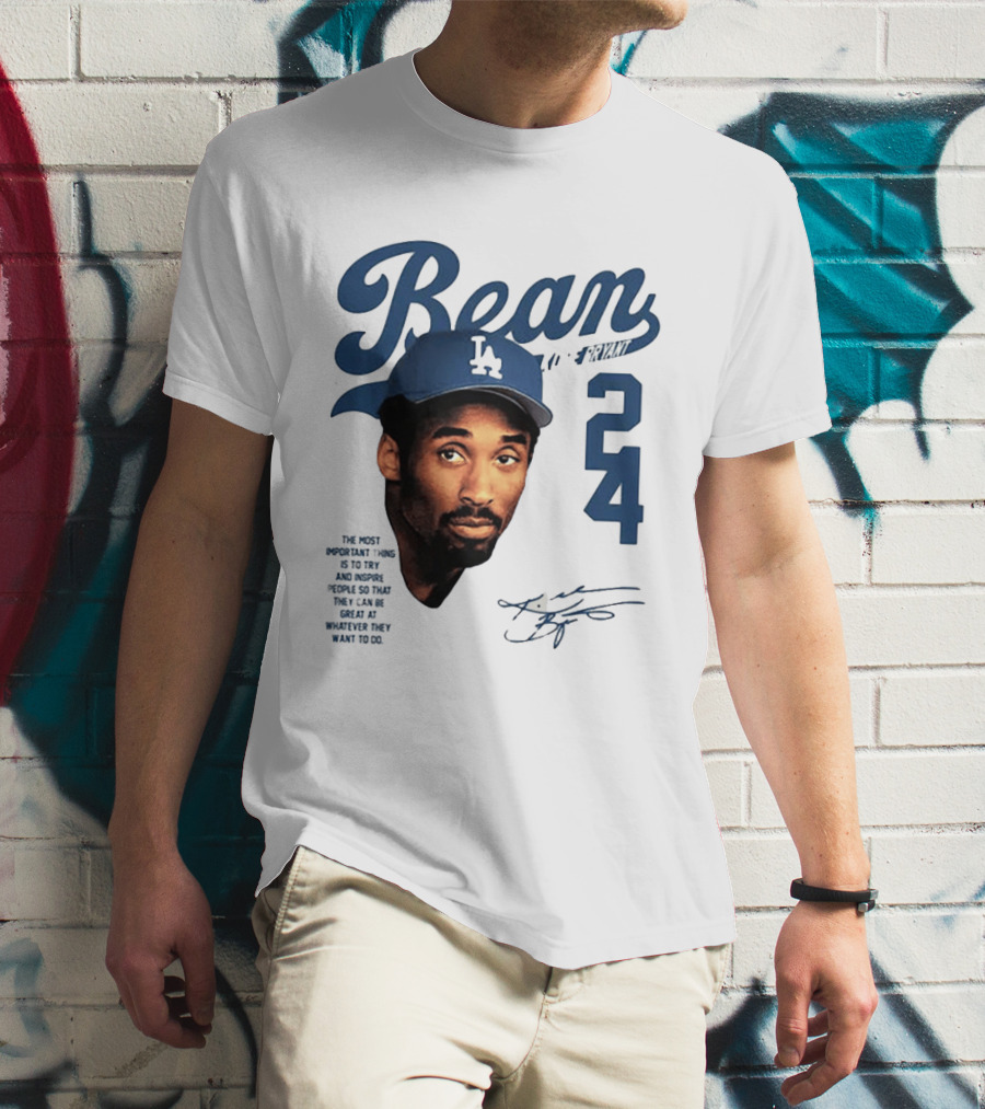 Puka Nacua Wears Bean Kobe Bryant Dodgers 24 T-Shirt
