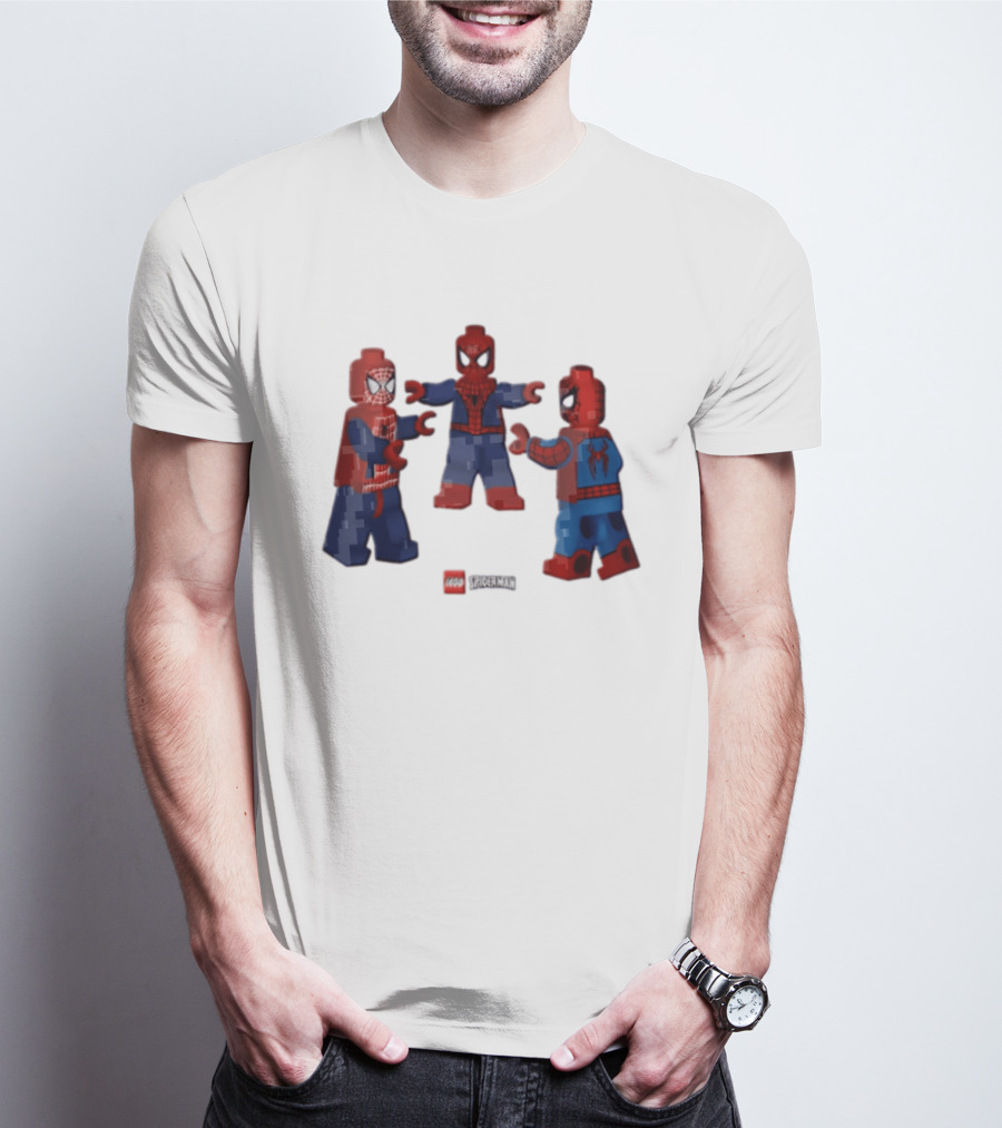 LEGO Spider Man Three Figures Meme Poses T-Shirt