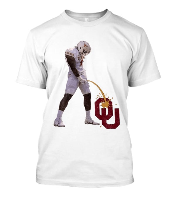 Texas Longhorns Xavier Worthy #1 Pee On Oklahoma Sooners OU Football Rivalry T-Shirt