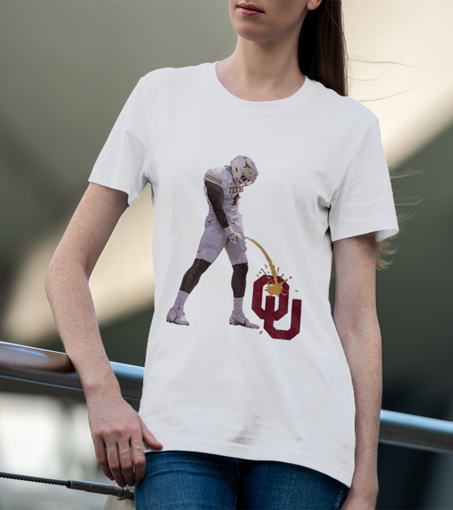 Texas Longhorns Xavier Worthy #1 Pee On Oklahoma Sooners OU Football Rivalry T-Shirt