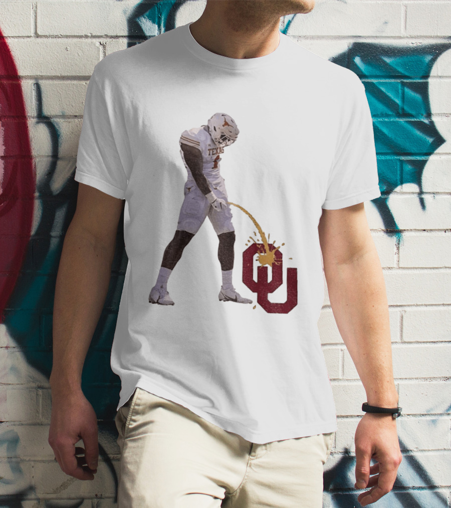 Texas Longhorns Xavier Worthy #1 Pee On Oklahoma Sooners OU Football Rivalry T-Shirt