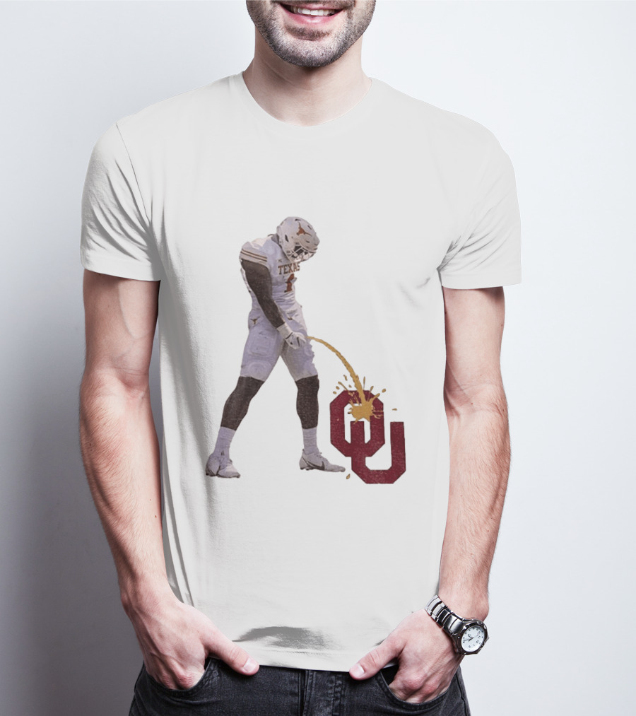 Texas Longhorns Xavier Worthy #1 Pee On Oklahoma Sooners OU Football Rivalry T-Shirt