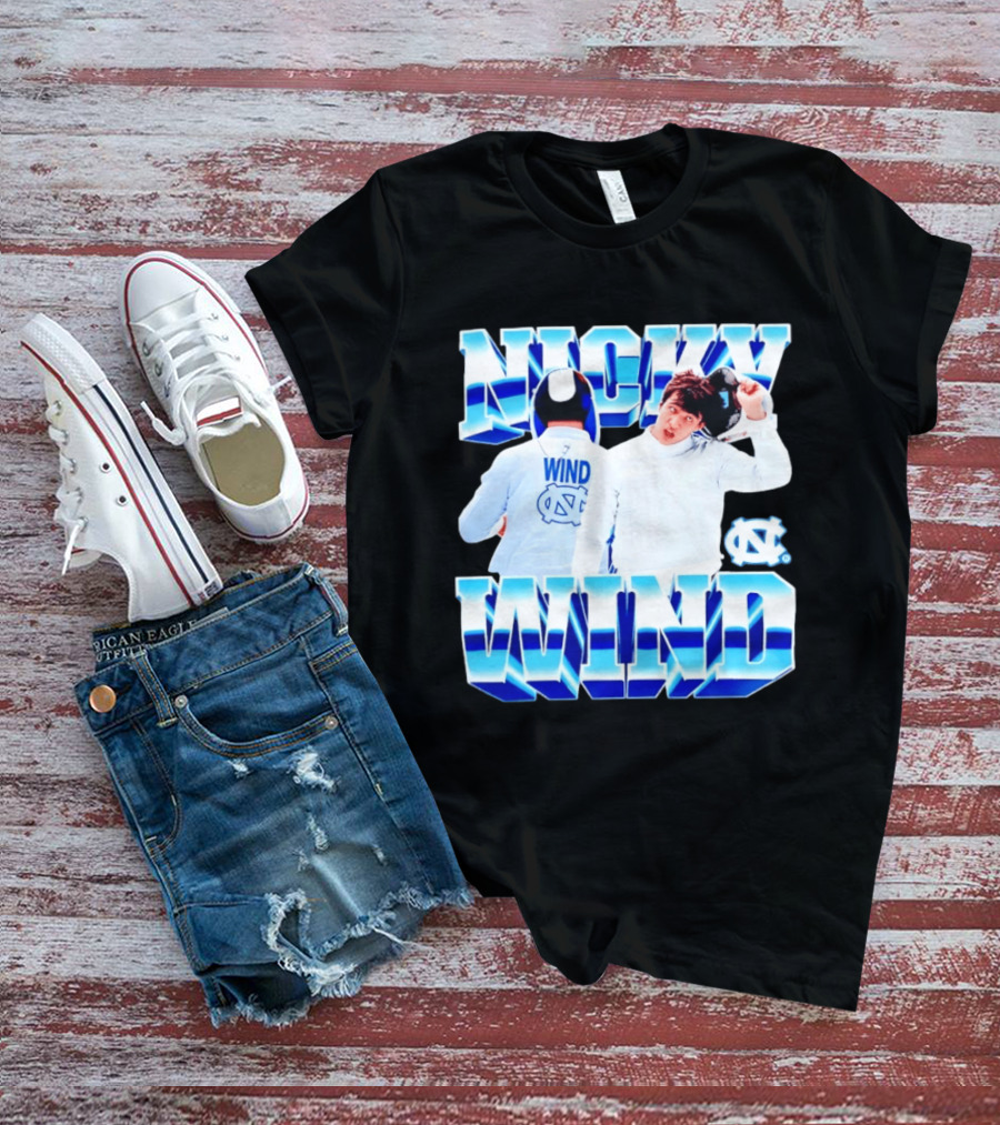 Nicky Wind North Carolina Fencing UNC Tar Heels T-Shirt