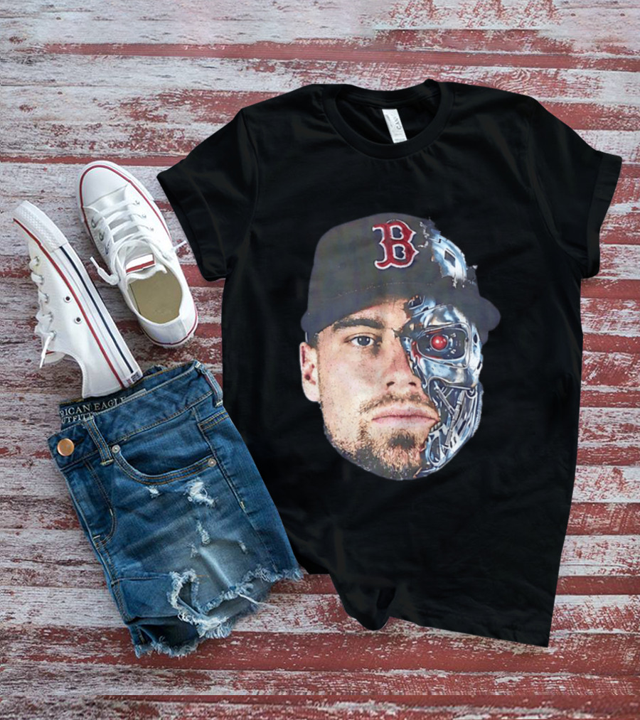 Caleb Durbin Boston Red Sox Cyborg Terminator Mashup T-Shirt