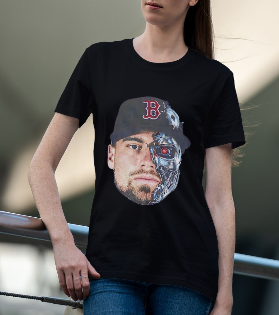 Caleb Durbin Boston Red Sox Cyborg Terminator Mashup T-Shirt