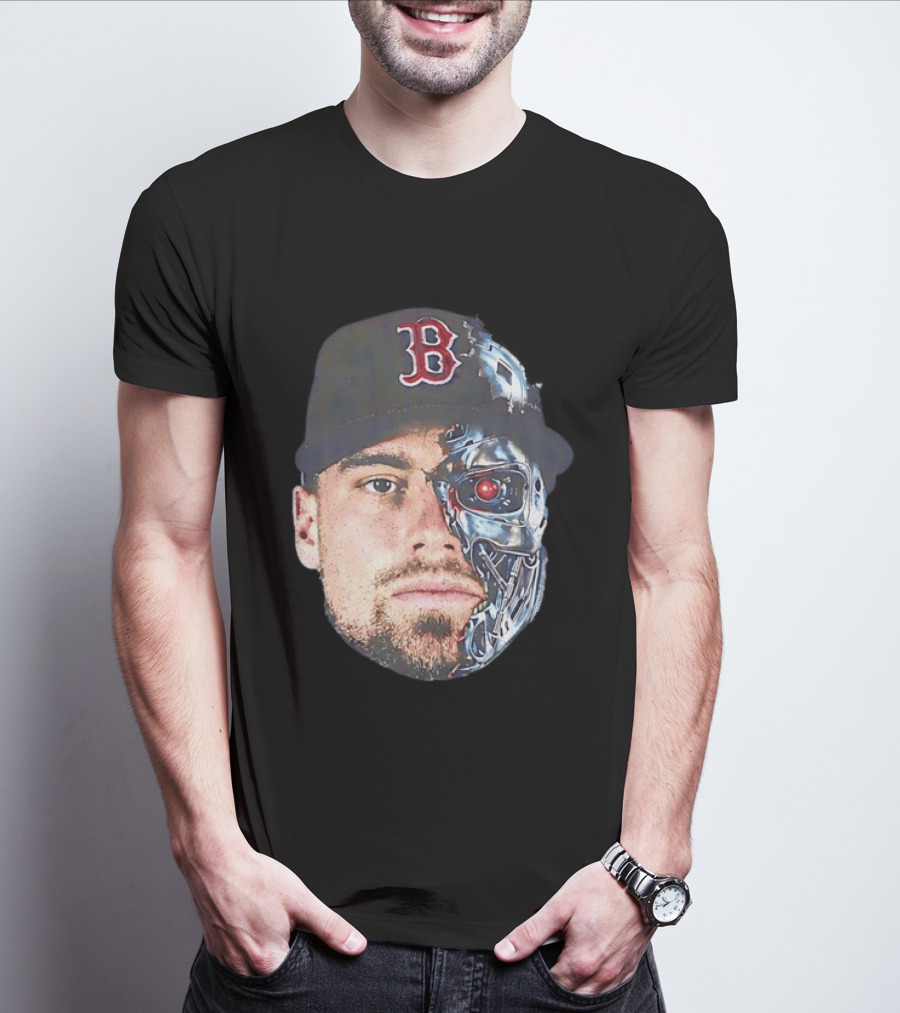 Caleb Durbin Boston Red Sox Cyborg Terminator Mashup T-Shirt