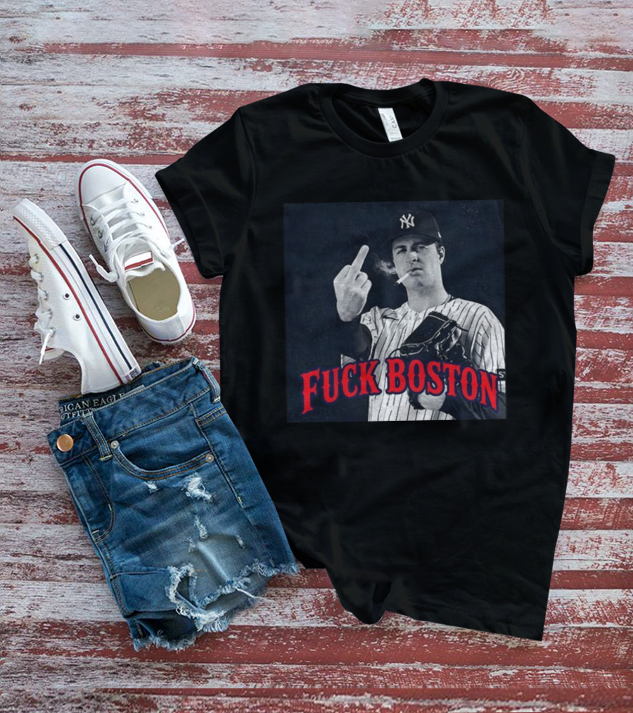Cam Schlittler The Fuck Yankees Fuck Boston Meme Yankees Player Middle Finger Yankee Cap T-Shirt
