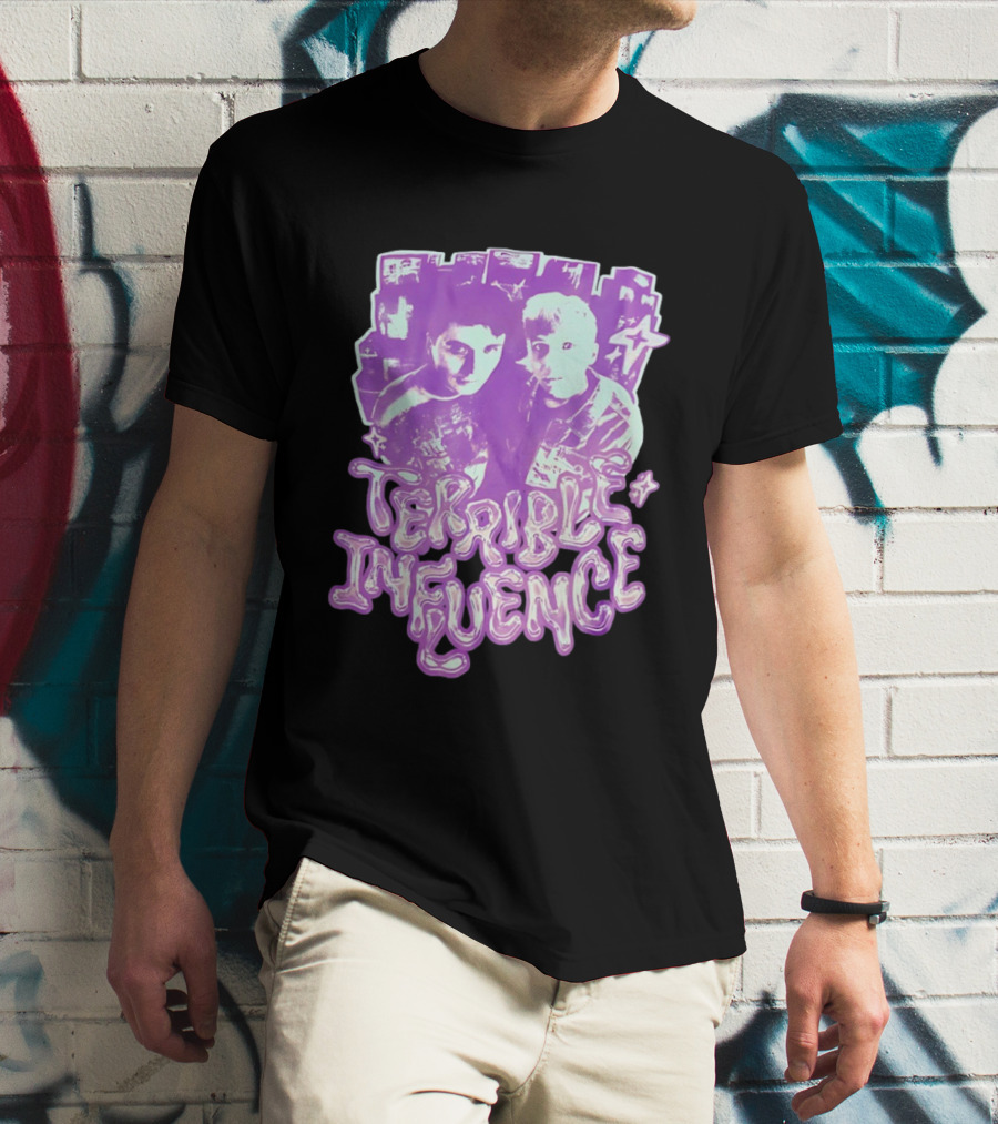 Dan And Phil Terrible Influence Purple Aesthetic T-Shirt