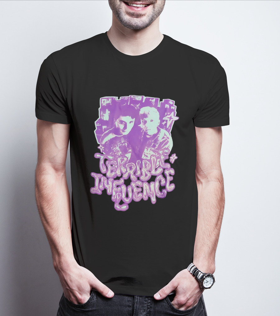 Dan And Phil Terrible Influence Purple Aesthetic T-Shirt
