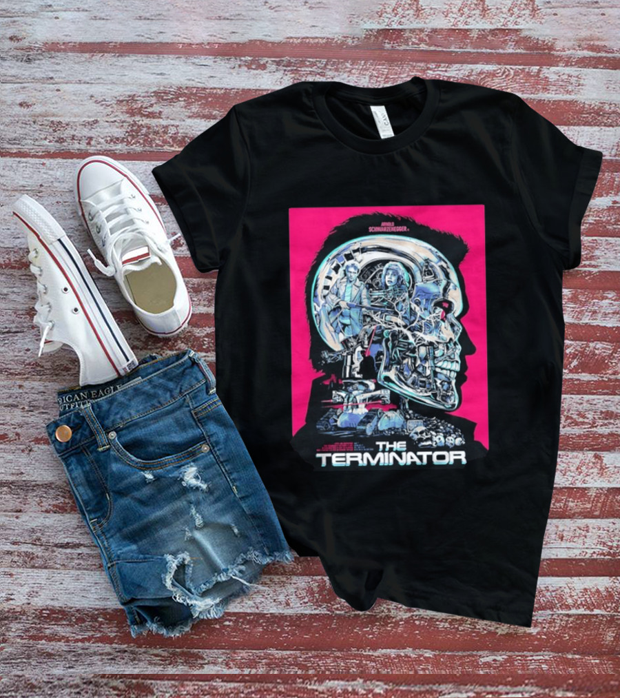 Arnold Schwarzenegger The Terminator Cybernetic Skull T-Shirt