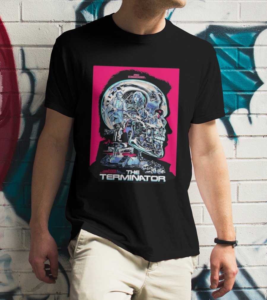 Arnold Schwarzenegger The Terminator Cybernetic Skull T-Shirt